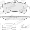 Rear brake pad set JURID - 574138J