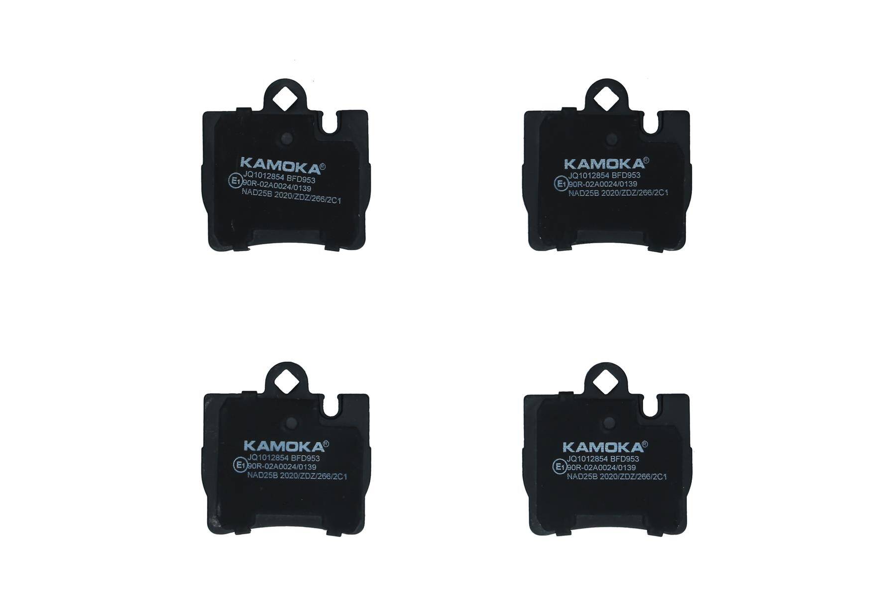 Rear brake pad set