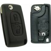 Carcasa de llave sin espátula, adaptable a Peugeot CE0536, 2 botones, blíster KEYSKAR - PC2536