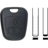 Carcasa de llave adaptable para Peugeot 2 botones blíster de llave plana KEYSKAR - PC278L