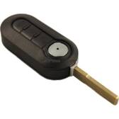 Fiat 3-button key fob case with retractable 7mm milled blade KLEMAX - FIA201