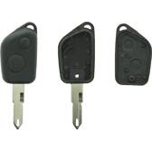 Compatible PSA key fob with 2 buttons and fixed serrated blade KLEMAX - PSA29