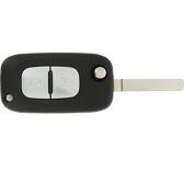 Renault 2-button key fob with retractable 7mm milled blade KLEMAX - REN201