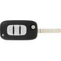 Renault 3-button key fob with retractable 7mm milled blade KLEMAX - REN301