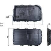 Cárter de aceite, caja automática KNECHT - HX 184KIT