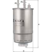 Fuel filter KNECHT - KL 567
