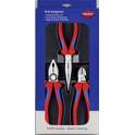 Lot de 3 pinces "Jeu de montage" 1 pince à becs longs 200mm 26 12 200 / 1 pince coupante 160mm 70 02 160 / 1 pince universelle  KNIPEX - 00 20 11