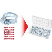 Sortido braçadeiras de tubo flexível, Ø 16-40mm, 26 peças KS TOOLS - 970.0070