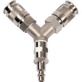 Pneumatic Y connector for connecting 2 pneumatic tools KS TOOLS - 165.0117