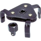 Clé araignée pour filtre à huile 3/8'' + 1/2'', diamètre 65-120 mm KS TOOLS - 150.9314