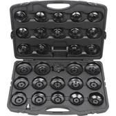 Coffret de cloches pour filtre à huile 3/8'' + 1/2'', 30 pcs KS TOOLS - 150.9350