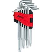 Jeu de 10 clés mâles TORX® percé longues, TB8 à TB50 KS TOOLS - 151.4820