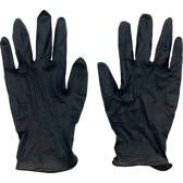 Guantes de protección de nitrilo negros, Talla L, caja de 100 uds. KS TOOLS - 310.0452