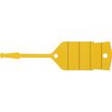 Key chain with loop, yellow, pack of 500 KS TOOLS - 500.8093