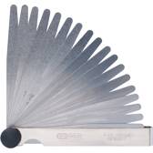 Jauge d'épaisseur 20 lames de 0,05 à 1 mm, L.100 mm sur carte KS TOOLS - 300.0600-E