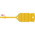 Key chain with loop, yellow, pack of 500 KS TOOLS - 500.8093