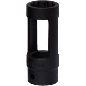 Douille d'extraction 1/2'' 12 pans, 22 mm pour injecteur Mercedes Actros, L.80 mm KS TOOLS - 455.0033