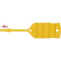 Porta-chaves com argola, amarelo, 500 unidades KS TOOLS - 500.8093