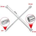 Wheel spanner for commercial cars, 3/4"x24x27x32mm KS TOOLS - 518.1155