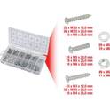 Self-tapping/wooden/machine screws assortment, 347 pcs KS TOOLS - 970.0500