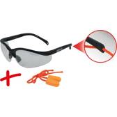 Glasses - transparent with ear plugs  KS TOOLS - 310.0176