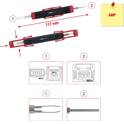 Ferramenta de desbloqueamento para cabos para ficha plana e tomadas planas 2,8-6,3mm KS TOOLS - 154.0011