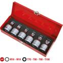 Kit de pontas de chave de caixa de bits de impacto 3/4", 6 peças, TX+dentado múltiplo KS TOOLS - 515.0010