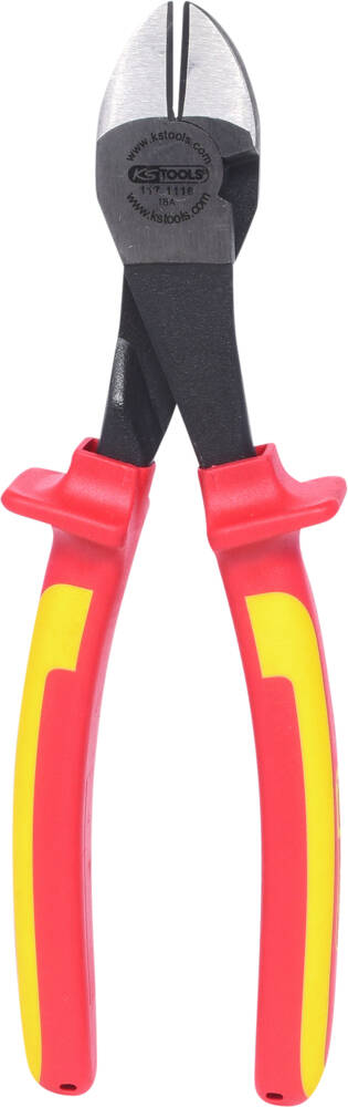 Insulated diagonal cutting pliers with two-component handle, L.205 mm