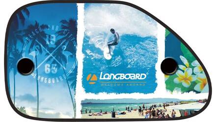 2 Strand-Sonnenschutzvorhänge – LONGBOARD – 38 x 65 cm LONGBOARD 78084