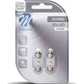 Ampoules LED x2 navette c5w 31mm blanc 12v 0,25w  M-Tech - LB025W
