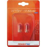  Lampadine alogene arancioni WY5W T10 12V 5W (confezione blister) x 2 M-Tech - PTZ28-02B
