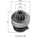 Drev, startmotor MAGNETI MARELLI - 940113020166