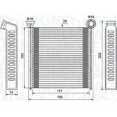 Heat Exchanger, interior heating MAGNETI MARELLI - 350218448000