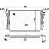 Intercooler, inlaatluchtkoeler MAGNETI MARELLI - 351319204050