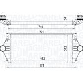 Intercooler, inlaatluchtkoeler MAGNETI MARELLI - 351319204600