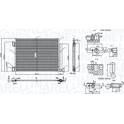 Kondensor, klimatanläggning MAGNETI MARELLI - 350203101500