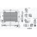 Kondensor, klimatanläggning MAGNETI MARELLI - 350203908000