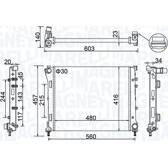 Kühler, Motorkühlung MAGNETI MARELLI - 350213151100