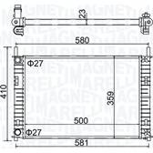 Kühler, Motorkühlung MAGNETI MARELLI - 350213152700