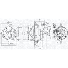 Pompe à Huile Magneti Marelli 351516000023 – Pour Moteur VW Golf II/III, Audi A4 B5, Caddy III - 12