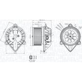 Pulseur d'air, ventilation habitacle MAGNETI MARELLI - 069412399010