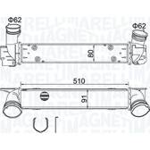 Radiador do ar de sobrealimentação MAGNETI MARELLI - 351319204880