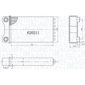 Scambiatore calore, Riscaldamento abitacolo MAGNETI MARELLI - 350218424000