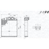 Värmeväxlare, kupévärmare MAGNETI MARELLI - 350218419000