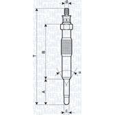 Vela incandescente (por unidade) MAGNETI MARELLI - 062900017304