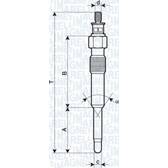Glühkerze (pro Einheit) MAGNETI MARELLI - 062900007304