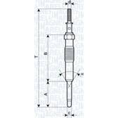 Glühkerze (pro Einheit) MAGNETI MARELLI - 062900034304