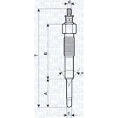 Glühkerze (pro Einheit) MAGNETI MARELLI - 062900041304
