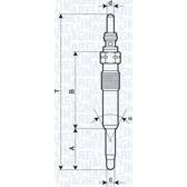 Glühkerze (pro Einheit) MAGNETI MARELLI - 062900071304