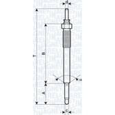 Glühkerze (pro Einheit) MAGNETI MARELLI - 062900074304